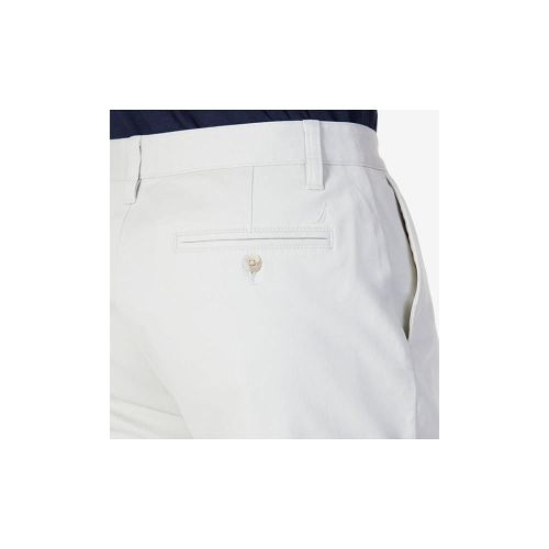  Nautica Mens Classic Fit Flat Front Stretch Solid Chino Deck Short