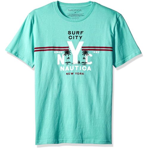  Nautica Mens Short Sleeve Surf City Crew Neck T-Shirt