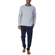 Nautica Mens Thermal Long Sleeve Crew Neck Top and Knit Pant Sleep Lounge Set