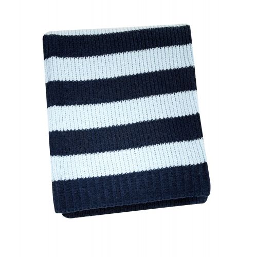  Nautica Kids Set Sail Nautical/Whale/Anchor Super Soft Double Sided Baby Blanket, Navy, Aqua, White