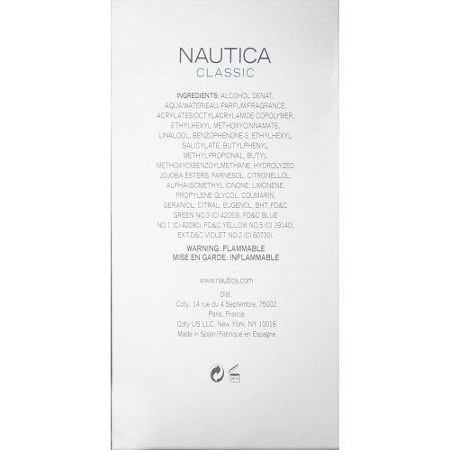  Nautica Classic Eau de Toilette Spray for Men, 3.4 Ounce
