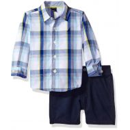 Nautica Baby Boys Long Sleeve Button Down and Flat Front Short Set