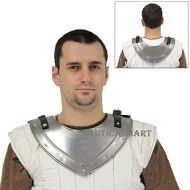 NauticalMart Armor Gorget Knights Templar Medieval Armour Gorget Steel Neck & Throat Armor Medieval Collar