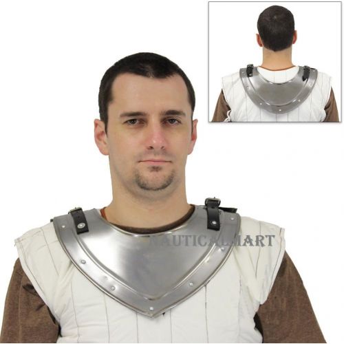  NauticalMart Armor Gorget Knights Templar Medieval Armour Gorget Steel Neck & Throat Armor Medieval Collar