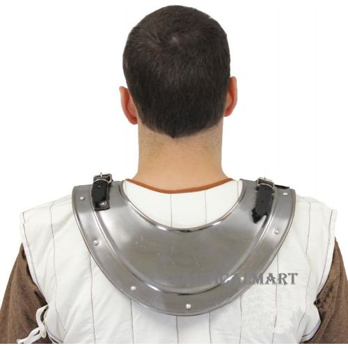  NauticalMart Armor Gorget Knights Templar Medieval Armour Gorget Steel Neck & Throat Armor Medieval Collar