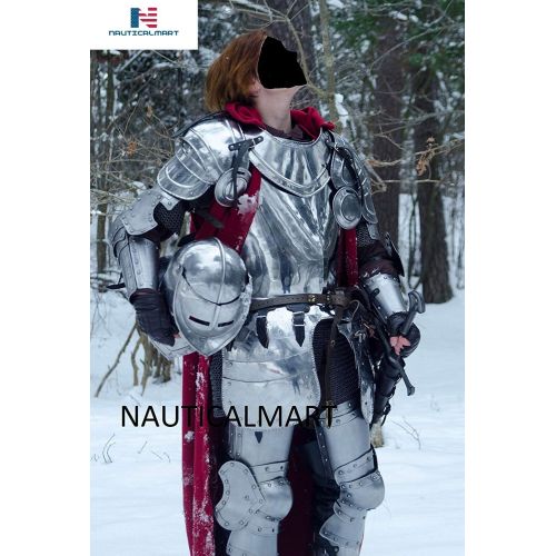  [아마존베스트]NauticalMart Medieval Knight Wearable Full Suit of Armor- LARP Custom Size Halloween Costume