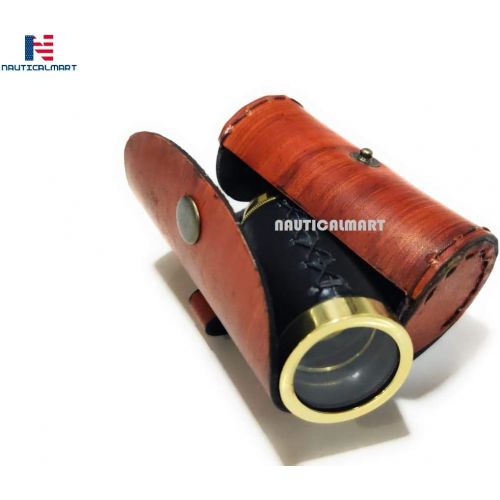  [아마존베스트]NauticalMart 6 Handheld Brass Telescope Pirate Navigation - Nautical Collectibles