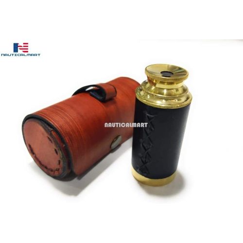  [아마존베스트]NauticalMart 6 Handheld Brass Telescope Pirate Navigation - Nautical Collectibles