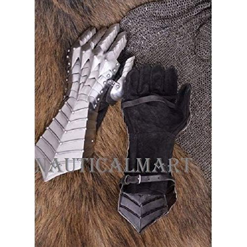  NAUTICALMART Functional Gauntlets Pair Medieval Steel Armor Gloves Halloween Costume