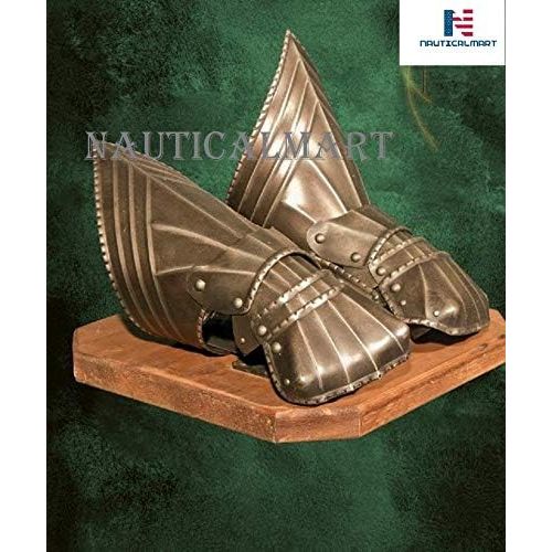  NAUTICALMART LARP Steel Gloves Decorated with Ridges and Edges for Men, Unique and Handmade