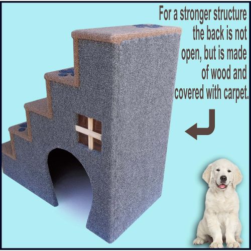  Navarce Dog Steps. Doggy Stairs.Pet Furniture, Dogs Furniture. 30 inches Tall Wooden Dog Steps, pet Stairs