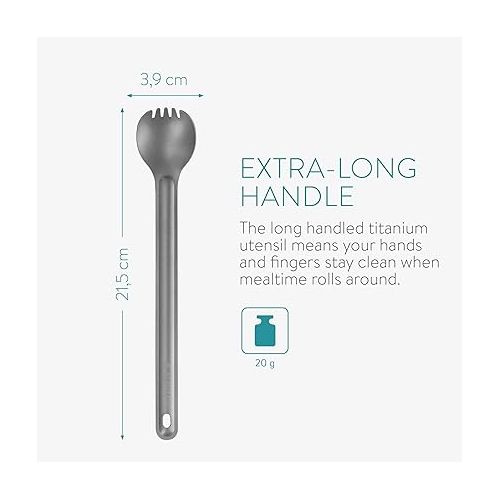  Navaris Long Handle Titanium Sporks (Set of 2) - 8.4