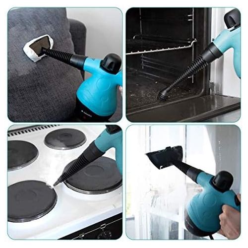  [아마존베스트]Navaris Multi-Purpose Electric Steam Cleaner 360 ml - Multiple Attachments and Accessories - Steam Cleaner for Carpet Floor Tiles Bathroom Car Seats Upholstery