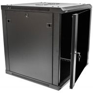 /NavePoint 12U Deluxe IT Wallmount Cabinet Enclosure 19-Inch Server Network Rack With Locking Glass Door 24-Inches Deep Black