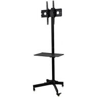 NavePoint Flat Panel TV Cart Height Adjustable 23 Inch to 55 Inch Mobile Stand w/Wheels