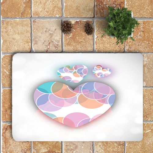  Navely Non Slip Decor Door Mat,Floor Mat Love Theme Kitchen Carpet Toilet Tapete Water Absorption Non-Slip Rug Porch Doormat