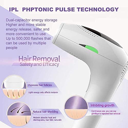  Navinio Lumea Advanced IPL Hair Removal 500,000 Light Pulse Permanent Hair Removal for Women & Men Body Face Bikini Zone & Armpits Long Lasting Smooth Skin