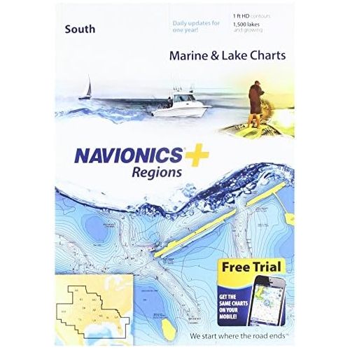  [아마존베스트]Navionics Plus Regions South Marine and Lake Charts on SD/MSD