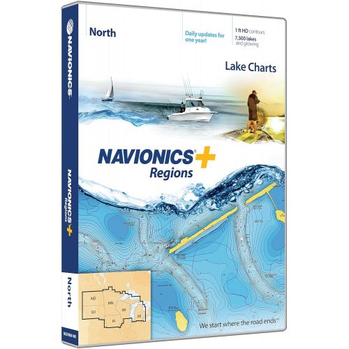  Navionics Plus Regions North Lake Charts on SD/MSD
