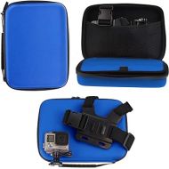Blue Heavy Duty Robust Action Camera Hard Case - Compatible with The Sainlogic Action Camera