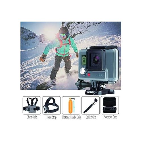  18-in-1 Action Camera Accessories Combo Kit with EVA Case - Compatible with The Sainlogic Action Camera