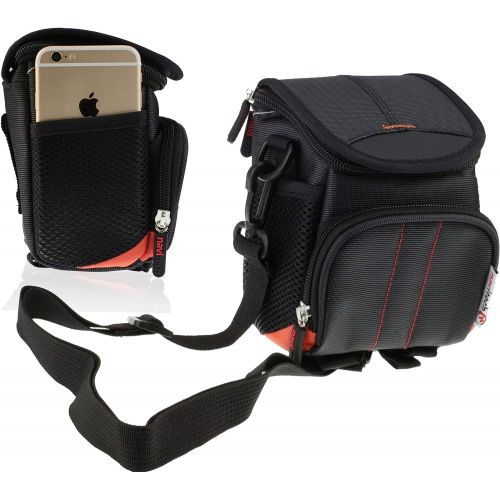  Navitech Black Digital Camera Case Bag Compatible with The Panasonic Lumix DC-TZ200