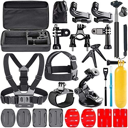  Navitech 18-in-1 Action Camera Accessories Combo Kit with EVA Case - Compatible with The GoPro HERO7 4K Digital Action Camera