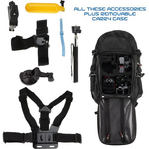  Navitech Action Cam Backpack Case Compatible with The?GoPro Hero 7