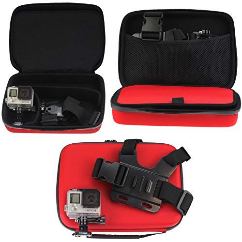  Navitech Red Heavy Duty Rugged Action Camera Hard Case/Cover Suitable Compatible with The?GoPro Hero 7