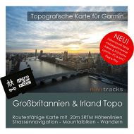 Navitracks Grossbritannien & Irland Topo GPS Karte Garmin - 8GB microSD. Topografische GPS Freizeitkarte fuer Fahrrad Wandern Touren Trekking Geocaching & Outdoor. Navigationsgerate, PC & Mac