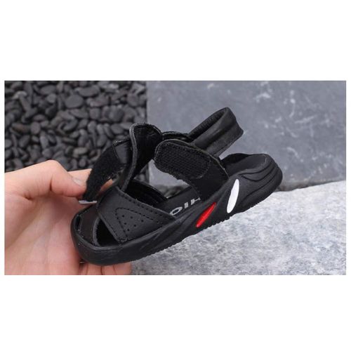  Navoku Leather Cute Closed Toe Skidproof Boys Sandals for Toddler