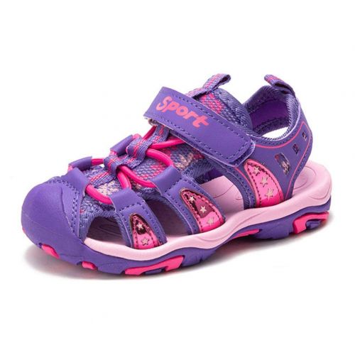  Navoku Anti-Skid Leather Walking Close Toe Girls Boys Beach Sandals