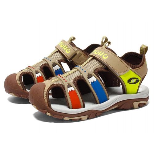  Navoku Leather Beach Comfy Closed Toe Sandles for Boys Sandals