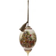 NeQwa Art Hand Painted Blown Glass Woodland Christmas Ornament