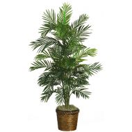 Nearly Natural 5263-03 Areca Palm Decorative Silk Tree with Basket, 4-Feet, Green