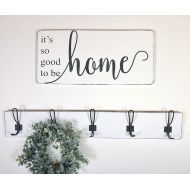 VintagebarnArt Its so good to be home sign | housewarming gift | rustic wood sign | home sweet home | home sign | fixer upper decor | 11.25 x 24