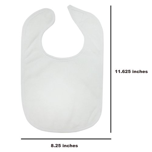  [아마존베스트]Neat Solutions 2-Ply Knit Terry Solid Color Feeder Bibs in White - 10 Pack