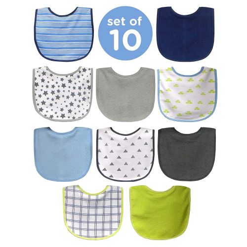  [아마존베스트]Neat Solutions Boy 10 Pack Water Resistant Bib Set