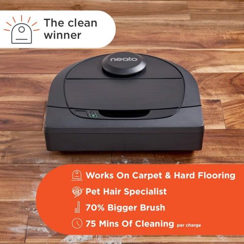  [아마존 핫딜] [아마존핫딜]Neato Robotics D4 Connected Laser Guided Robot Vacuum Featuring No-Go Lines, Works with Amazon Alexa, Black