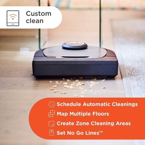  Neato Robotics D7 Connected Laser Guided Robot Vacuum Featuring Multiple Floor Plan Mapping and Zone Cleaning, Works with Amazon Alexa, Silver/Black