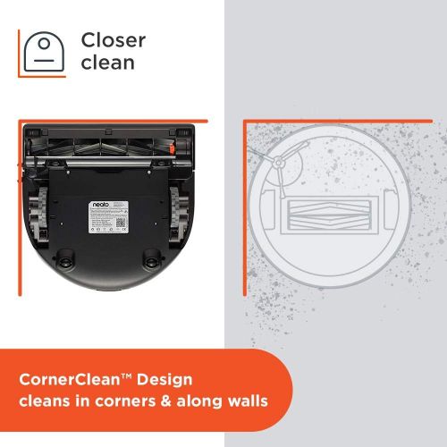  Neato Robotics D7 Connected Laser Guided Robot Vacuum Featuring Multiple Floor Plan Mapping and Zone Cleaning, Works with Amazon Alexa, Silver/Black