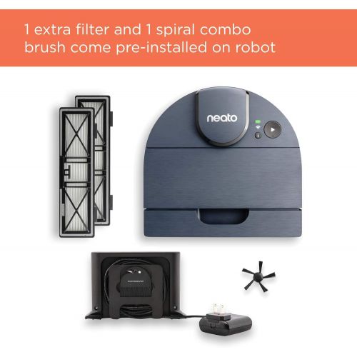  Neato Robotics Neato D8 Intelligent Robot Vacuum Cleaner?LaserSmart Nav, Smart Mapping, Cleaning Zones, WiFi Connected, 100-min runtime, Powerful Suction, Turbo Clean, Edges, Corners & Pet Hair,