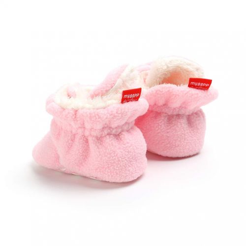  Neband Newborn Cozie Fleece Bootie, Unisex Infant Toddler Slippers Crib Shoes Warm Boots with Non Skid Bottom