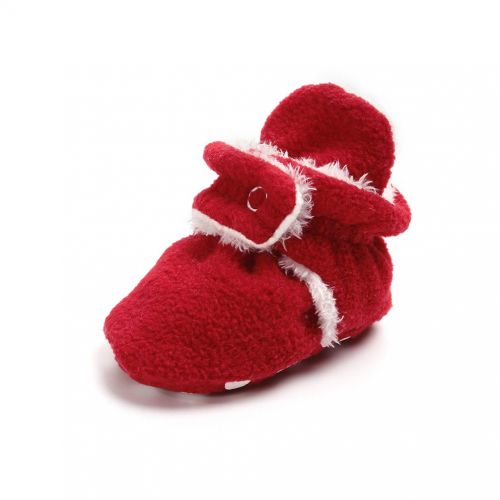  Neband Newborn Cozie Fleece Bootie, Unisex Infant Toddler Slippers Crib Shoes Warm Boots with Non Skid Bottom