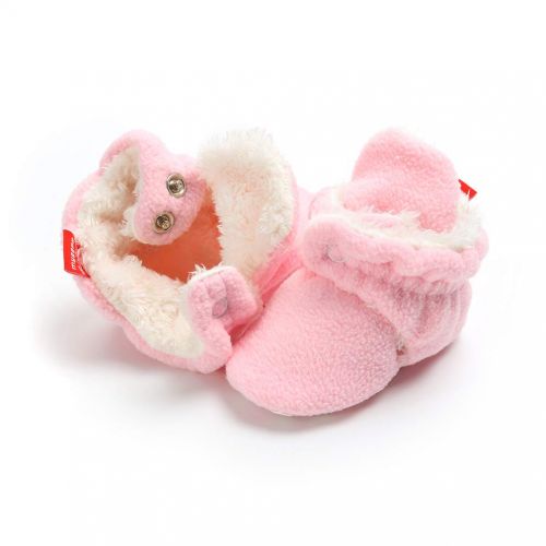  Neband Newborn Cozie Fleece Bootie, Unisex Infant Toddler Slippers Crib Shoes Warm Boots with Non Skid Bottom