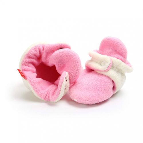  Neband Newborn Cozie Fleece Bootie, Unisex Infant Toddler Slippers Crib Shoes Warm Boots with Non Skid Bottom