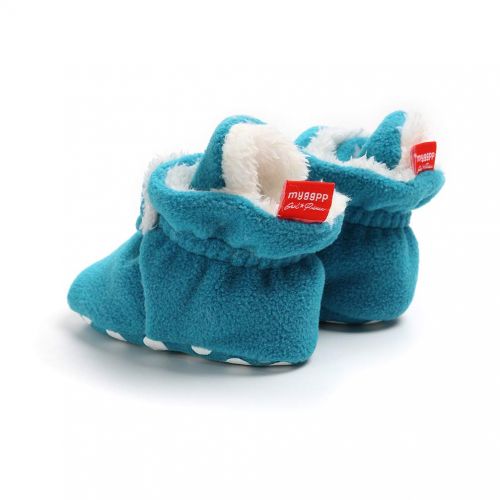  Neband Newborn Cozie Fleece Bootie, Unisex Infant Toddler Slippers Crib Shoes Warm Boots with Non Skid Bottom