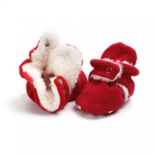  Neband Newborn Cozie Fleece Bootie, Unisex Infant Toddler Slippers Crib Shoes Warm Boots with Non Skid Bottom