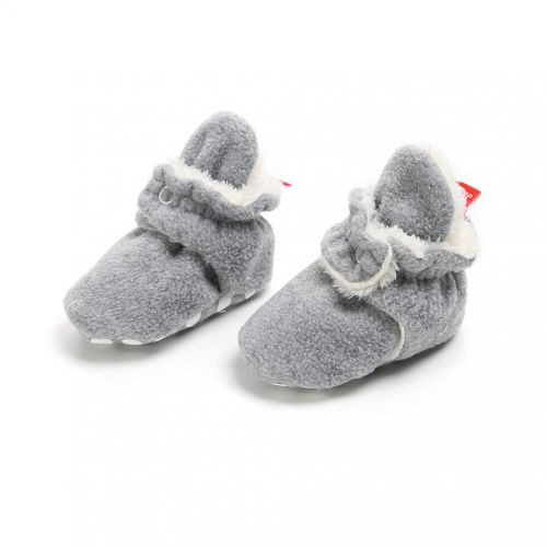  Neband Newborn Cozie Fleece Bootie, Unisex Infant Toddler Slippers Crib Shoes Warm Boots with Non Skid Bottom