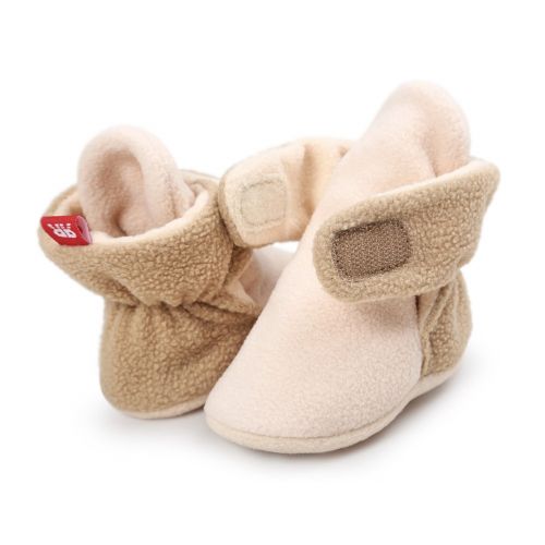  Neband Newborn Cozie Fleece Bootie, Unisex Infant Toddler Slippers Crib Shoes Warm Boots with Non Skid Bottom